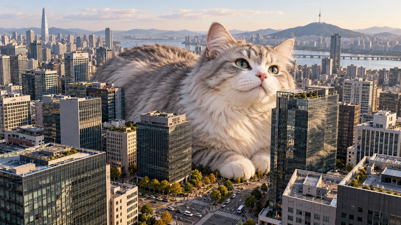서울의 거대한 고양이 | Thincque