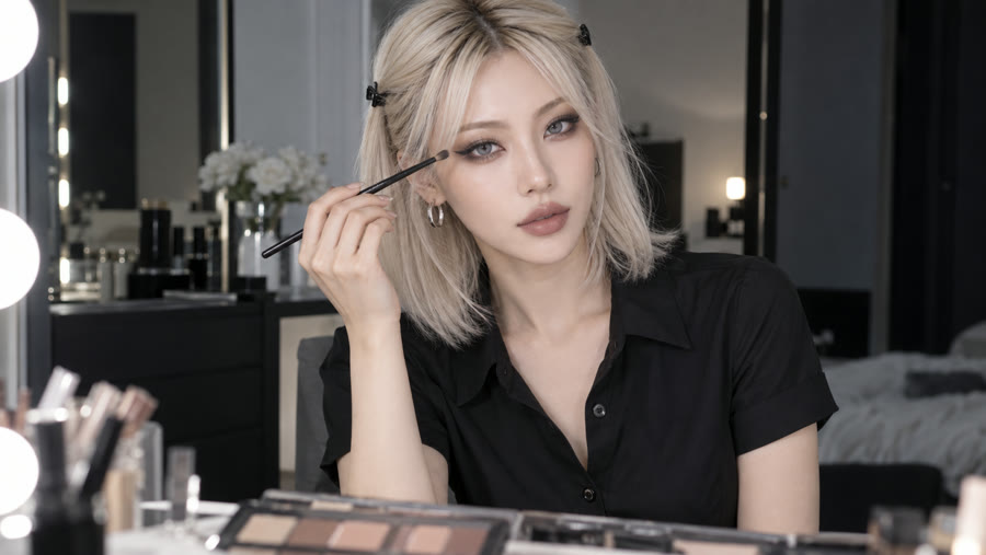 플래티넘 레이어드 · 메이크업 브이로그 | Thincque